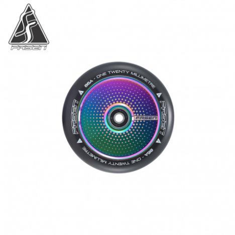 FASEN WHEELS 120MM HYPNO OIL DOT - SOLD IN PAIRS NEOCHROME £49.95