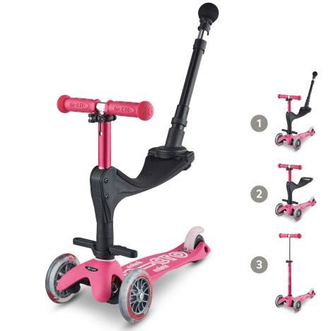 Mini Micro 3in1 DELUXE Push Along Scooter: Pink  £109.95