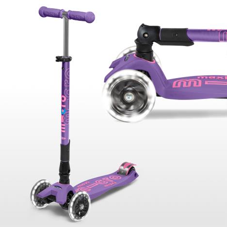 Maxi Micro DELUXE FOLDABLE LED Scooter: Purple  £157.95