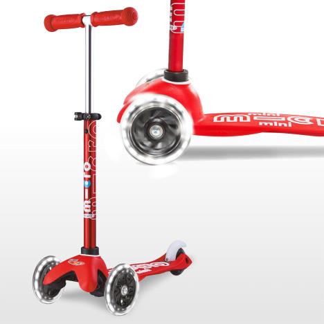Mini Micro DELUXE LED Scooter: Red  £87.95
