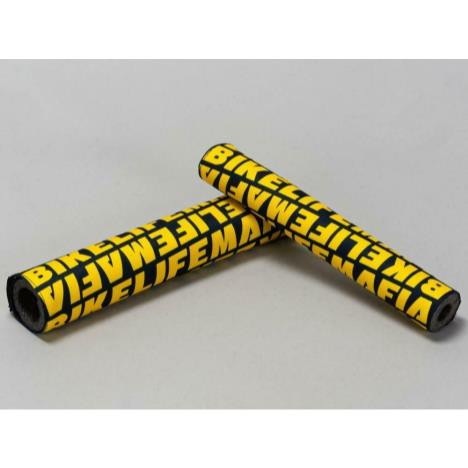 Mafiabikes Bike Life Mafia Pad Sets ﻿- 2pc padset (TT and handlebar) Black/Yellow  £25.00