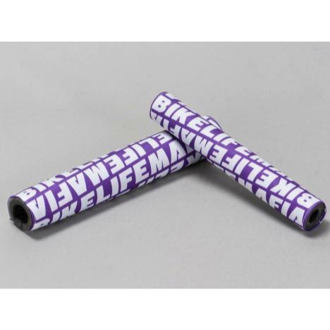 Mafiabikes Bike Life Mafia Pad Sets ﻿- 2pc padset (TT and handlebar) White/Purple  £25.00