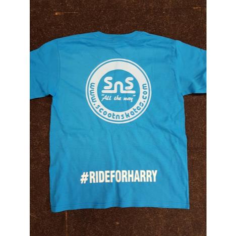 Ride for harry T-shirt (blue/light blue)  £15.00