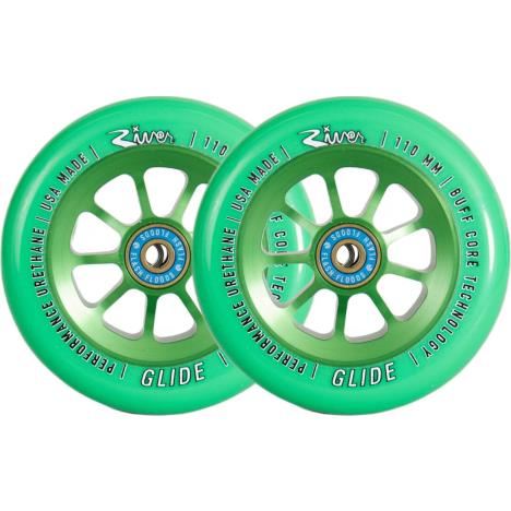 River Naturals Glide Pro Scooter Wheels - Emerald - Pair  £89.95