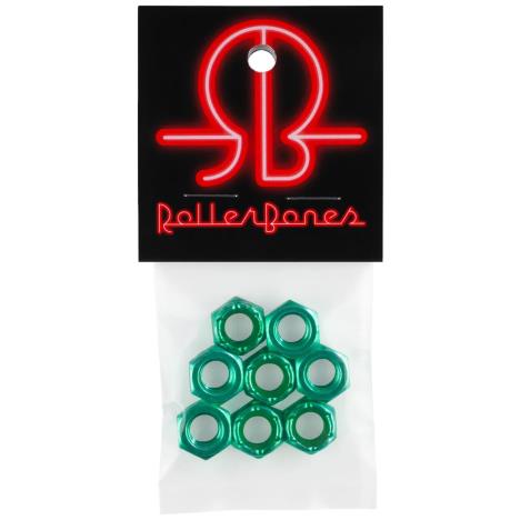 Rollerbones Axle nuts 8mm - Pack of 8  - Green  £5.99