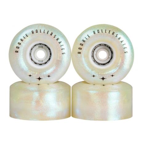 Rookie Quad Wheels LED Flash - White Glitter (4 Pack) White £19.99