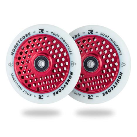 Root Industries HoneyCore 110mm Wheels - White/Red  £59.95