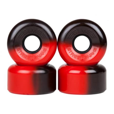 Sims Quad Wheels Street Snakes 2tone 78a (pk 4) - Black/Red Black/Red £29.99